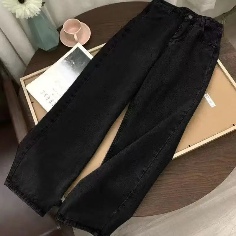 Y2K New Vintage Style Flare Jeans Women Low Waist Stretch Denim Pants With Contrast Waistband Casual Streetwear Trousers