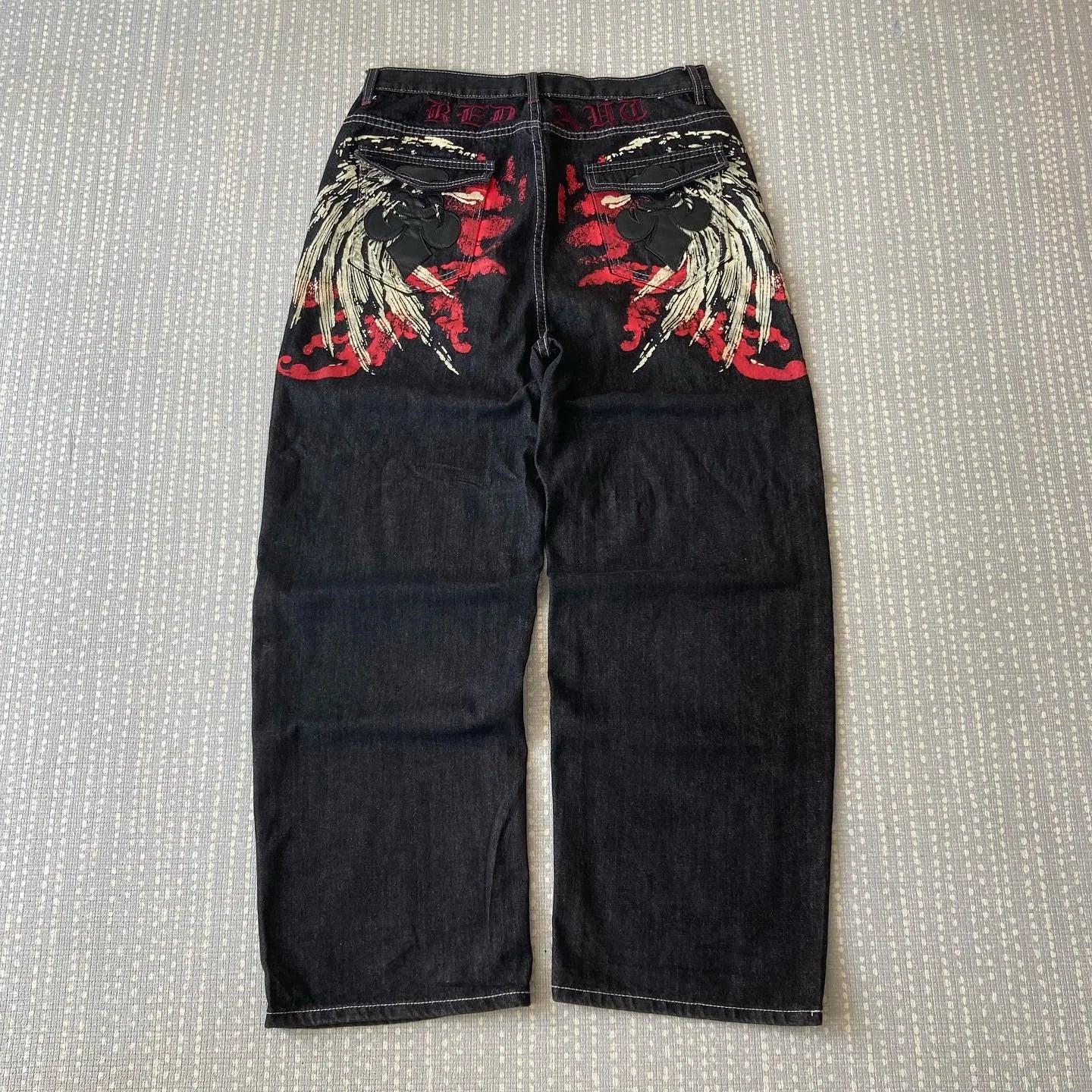 Y2K New Vintage Style Flare Jeans Women Low Waist Stretch Denim Pants With Contrast Waistband Casual Streetwear Trousers